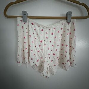 Skims Ribbed Floral Sleep Shorts